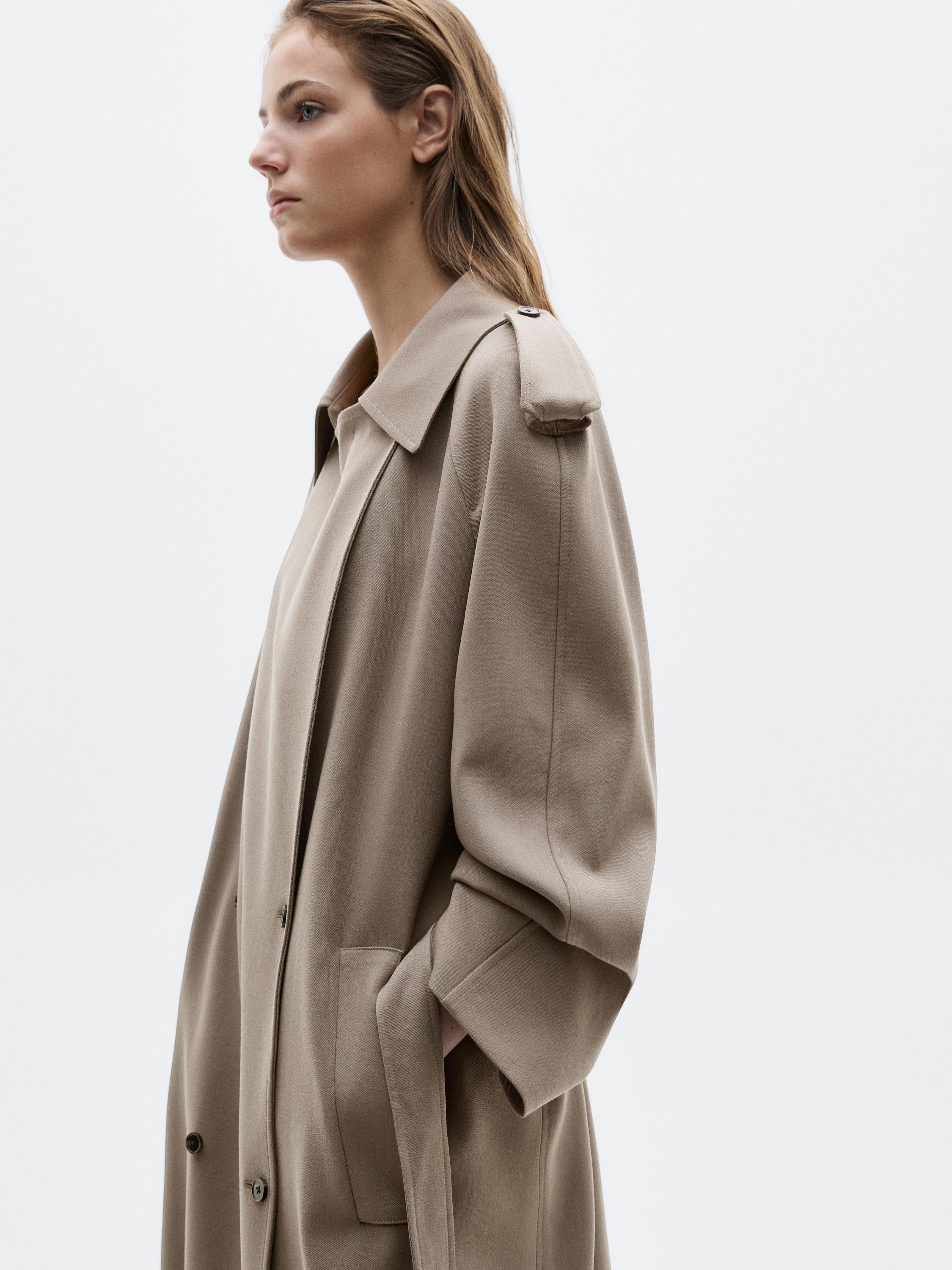 100% wool oversize trench coat - LIMITED
